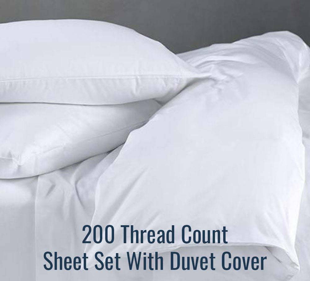 200 TC Percale Sheet Set & Duvet Cover: Ace Size<sup>®</sup>