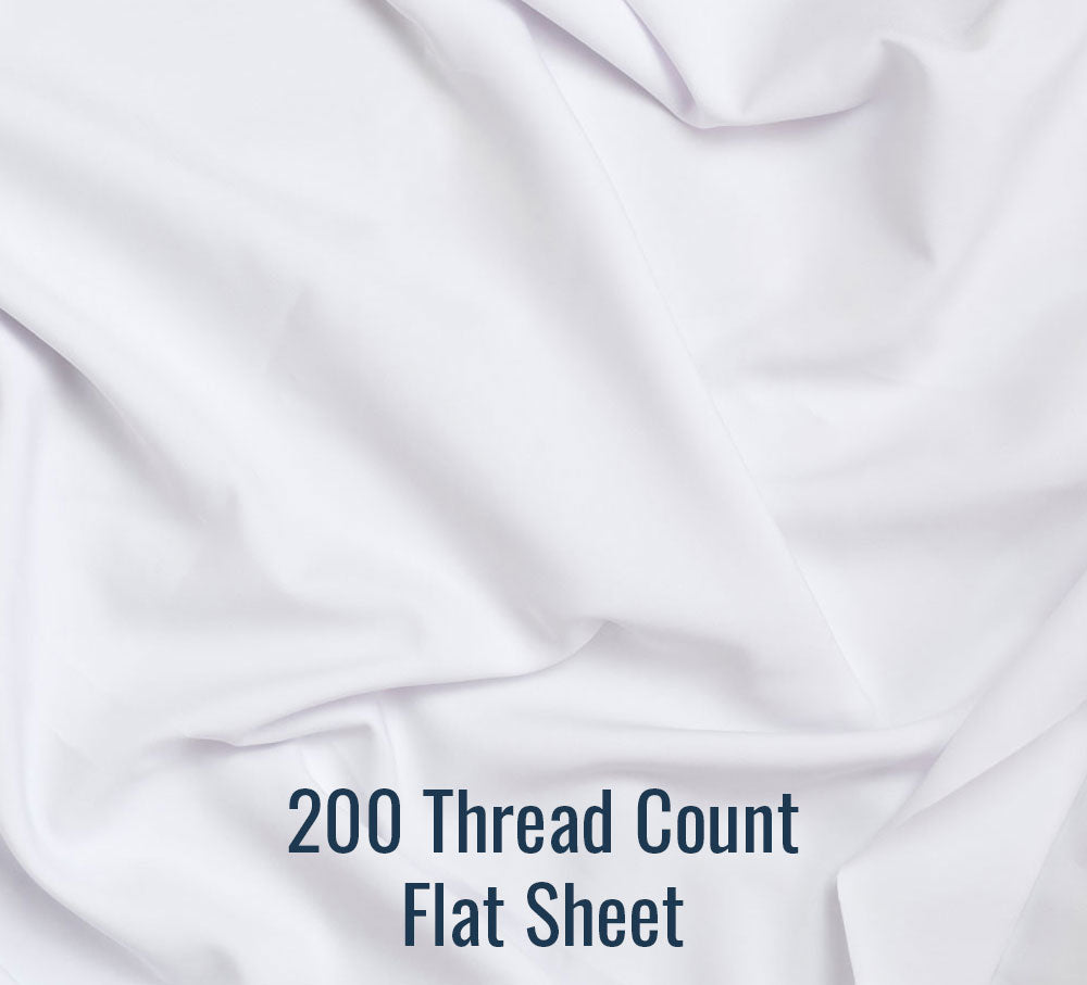 200TC Percale Flat Sheet: Player Size<sup>®</sup>