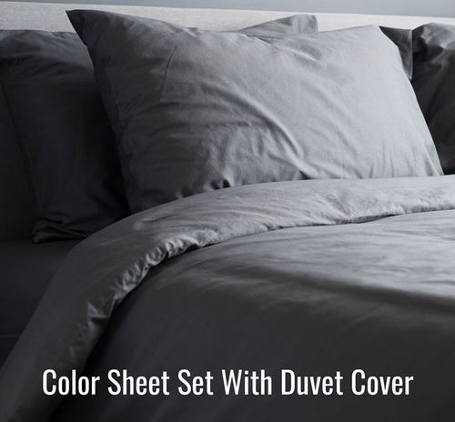 200TC Percale Colors & Prints Sheet Set & Duvet Cover: Family<sup>®</sup> Size